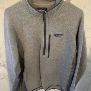 Patagonia Men’s Better Sweater 1/4 Zip Gray Large Pullover